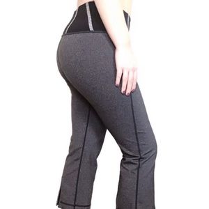 Lululemon Tadasana Gray/Black Cropped Leggings